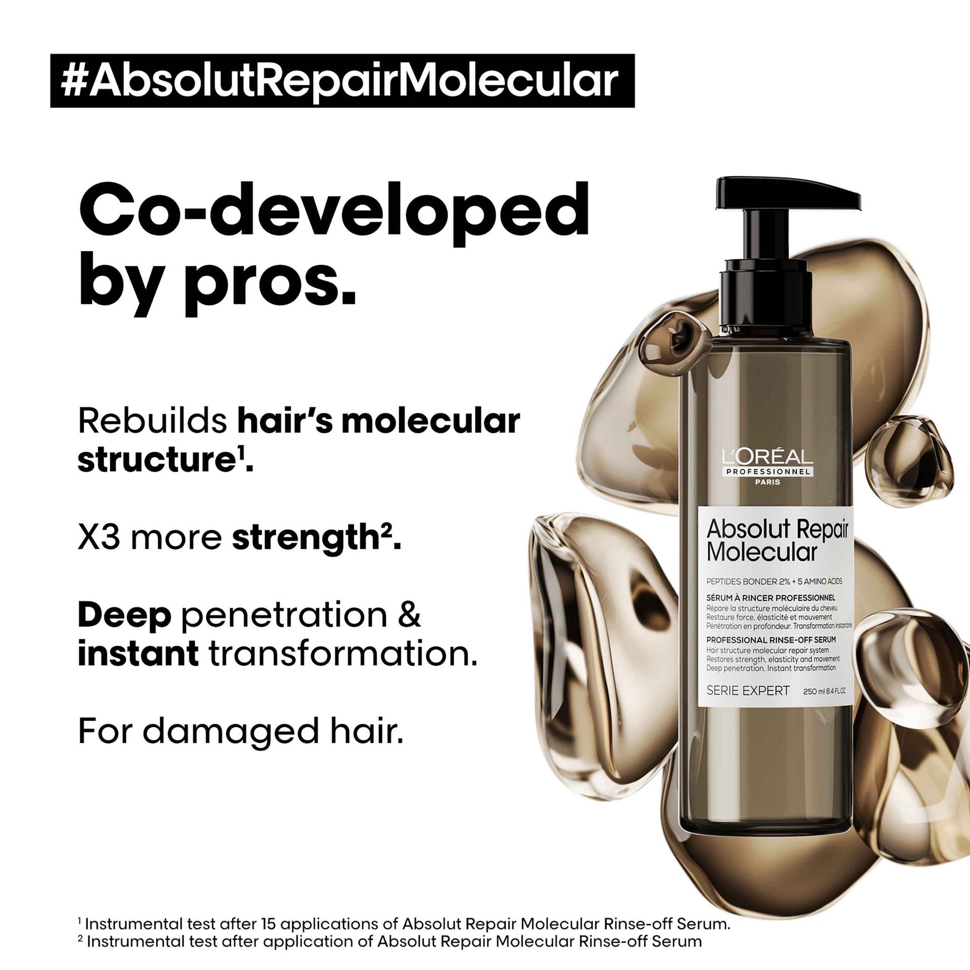 Absolut Repair Molecular repairing rinse off serum for damaged hair