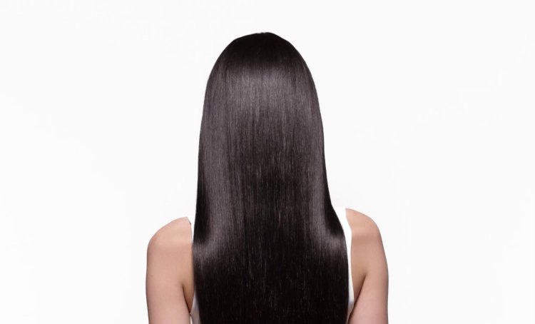 Focus on three different woman hair types, illustrating tips and techniques to achieve healthy and shiny hair.