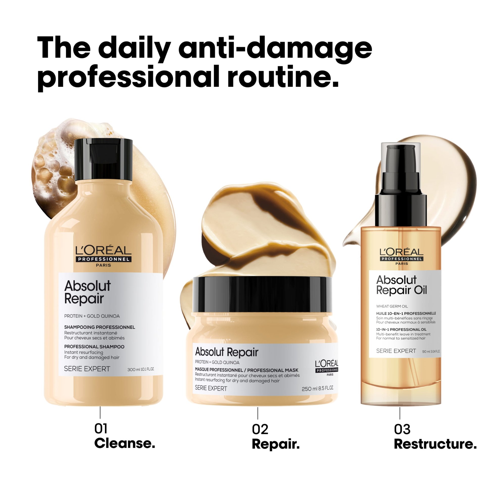 L'Oréal Professionnel Absolut Repair Protein + Gold Quinoa conditioner L'Oréal Professionnel Absolut Repair Protein + Gold Quinoa conditioner
