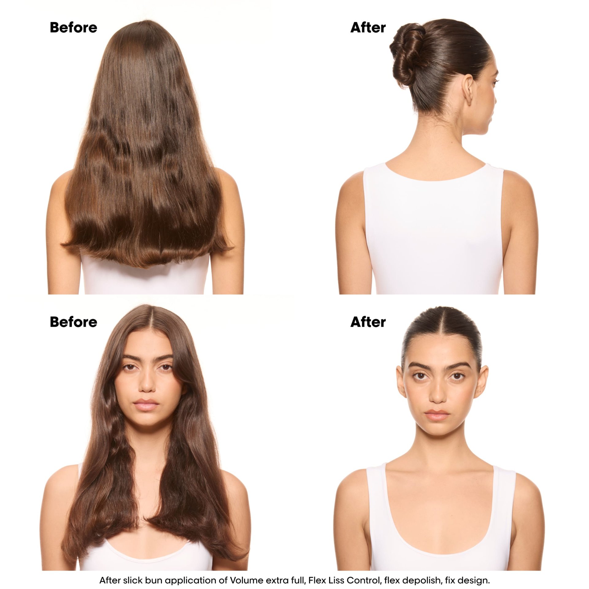 Style with Flex Depolish for a matte, rough, restyleable look.